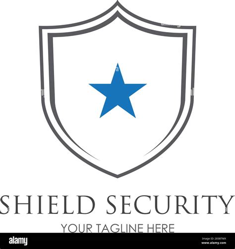 Shield Security Logo Design Vector Illustration Template Stock Vector