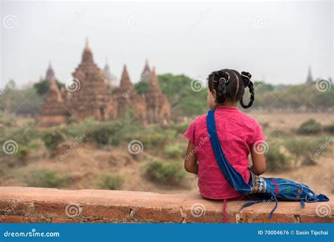 Burmese Girl At Old Bagan Stock Photo Image Of Close 70004676
