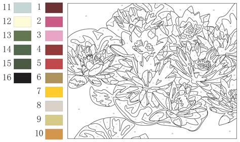 Paint By Numbers Printable With Color Key Web Color By Number