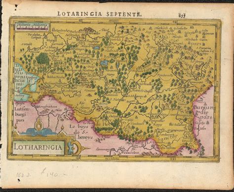 1607 Lotharingia By G Mercator Antique Map France Luxembourg Germany