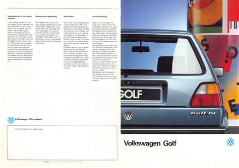 Vw Archives 1988 Vw Golf Brochure Dutch
