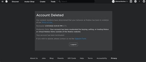 Roblox Account Deleted Help Rrobloxhelp