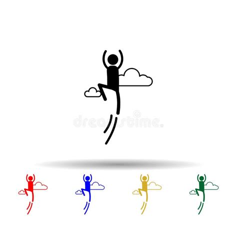 Flying Man Multi Color Icon Simple Glyph Flat Vector Of Hero Icons