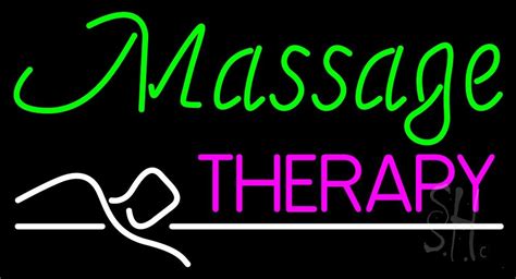 Green Massage Therapy Neon Sign Massage Neon Signs