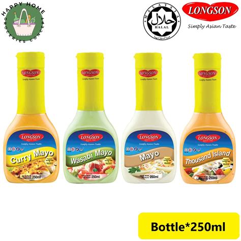 Longson Mayo Salad Dressing Mayo Wasabi Curry Thousand Island Bottle 250ml Shopee Malaysia