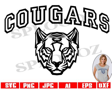 cougars svg cougar svg cougar mascot svg cougar logo svg cougar mom dxf file for cricut