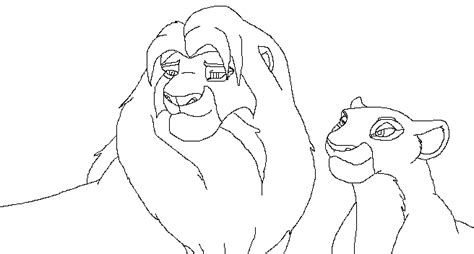 Tlk 2 Simba And Nala Baselineart By Starrynightsoul On Deviantart