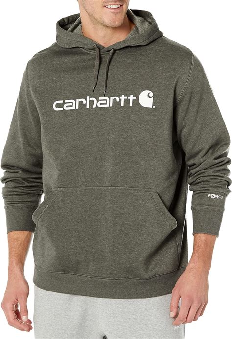 Carhartt Mens Force Delmont Signature Graphic Hooded Sweatshirt