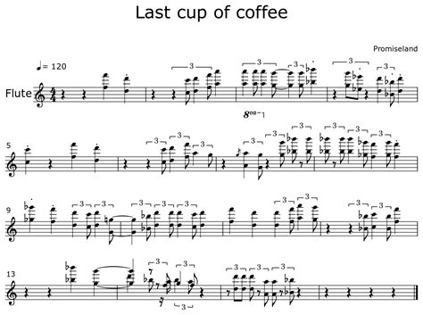 Last Cup Of Coffee Sheet Music For Flute