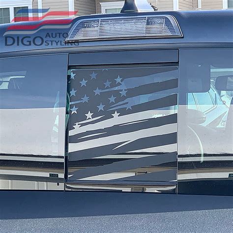 2016 2021 Toyota Tacoma Rear Window Distressed American Flag Etsy
