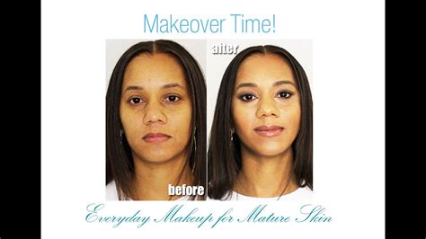 Makeover Everyday Makeup For Mature Skin Youtube