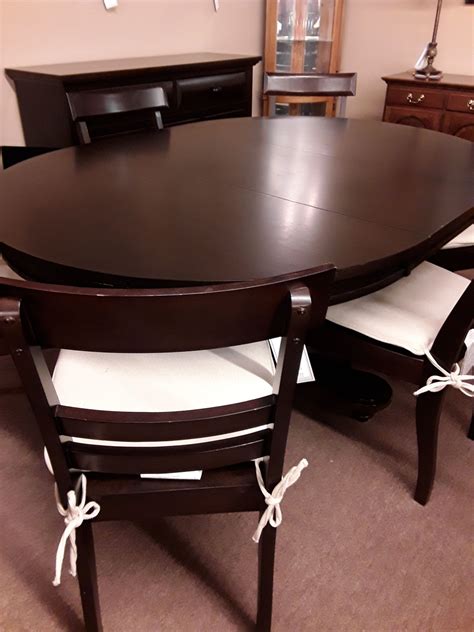Broyhill Dining Table W Server Delmarva Furniture Consignment
