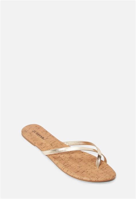 Sandra Thong Sandal In Champagne Get Great Deals At Justfab