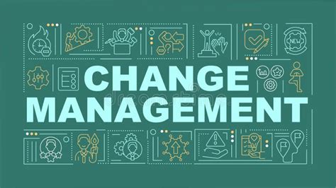 Change Management Word Concepts Green Banner Stock Vector