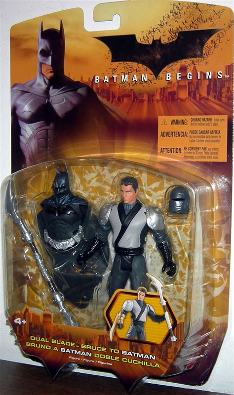 dual blade bruce batman figure batman begins mattel