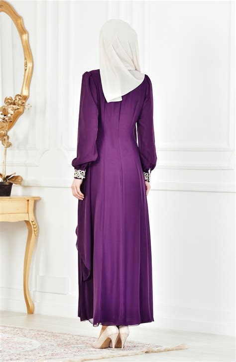 Dark Purple Hijab Dress 52221 23 Sefamerve