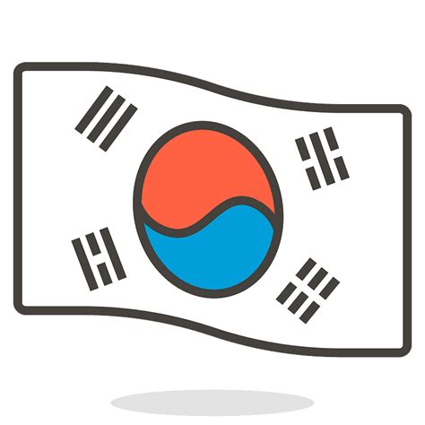 Corea Del Sur Bandera Clipart Dibujos Animados Descargar Gratis