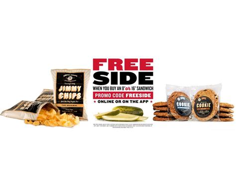 Nutrition facts for the full jimmy johns sandwiches menu. Jimmy John's Offers Free Side With Online Sandwich ...