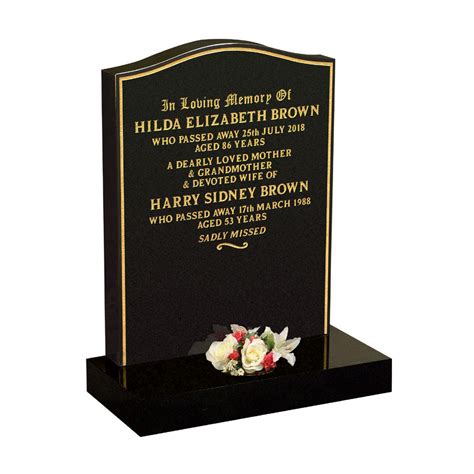 Ghs60 Gold Keyline Traditional Headstone Memorials Of Distinction