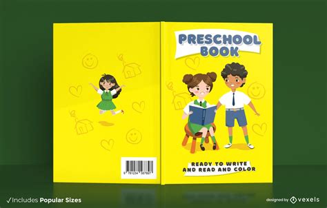 Preschool Education Book Cover Design Vector Download
