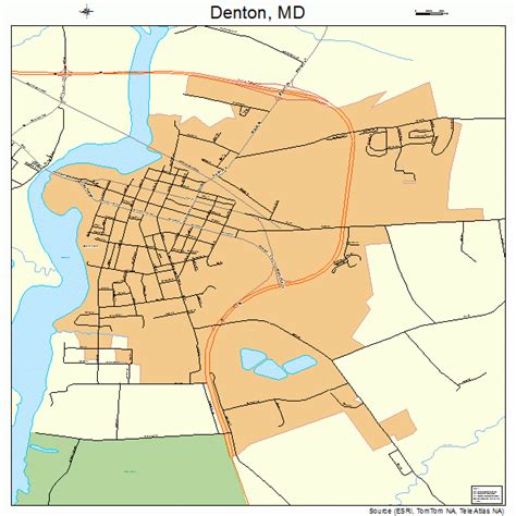 Denton Maryland Street Map 2422725