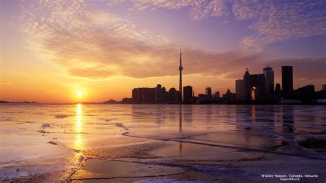 Winter Sunset Toronto Ontario Winter Sunset Sunset