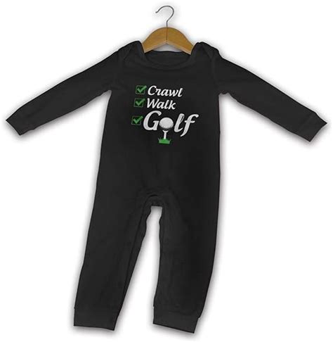 Crawl Walk Golf Grow Healthy Baby Boys Girls Onesies Long