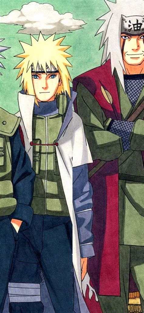 Naruto Kakashi Jiraiya Minato Sandaime Naruto Sensei And Student