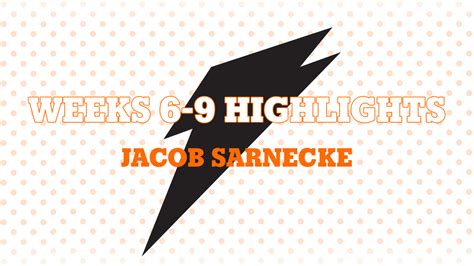 Weeks 6 9 Highlights Jacob Sarnecke Highlights Hudl