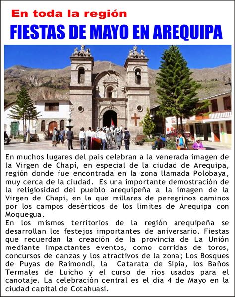Folclore Eterno Peru Fiestas Patronales En La Región Arequipa