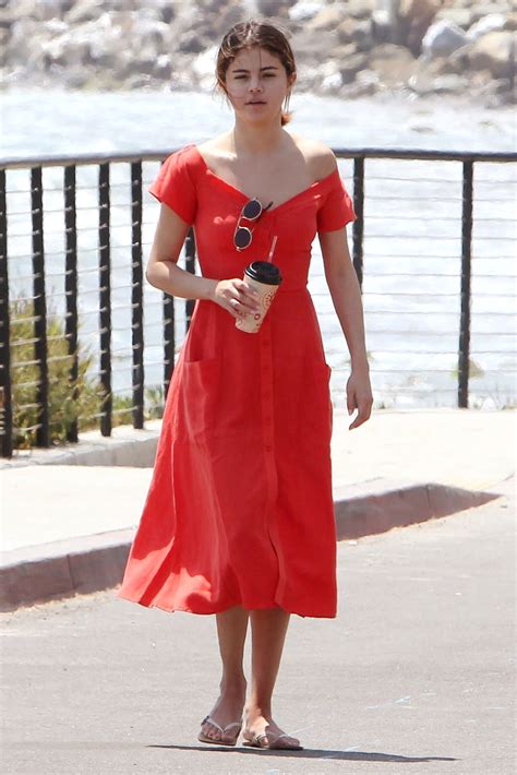 Selena Gomez Wears Flip Flops With The Cutest 198 Reformation Dress