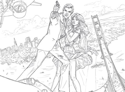 A View To A Kill Colouring In James Bond 007 Coloring Home