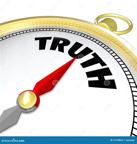 Truth Word Compass Conscience Lead To Honesty Sincerity Stock