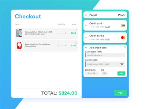 Checkout Screen Ui By Francisco Giordano On Dribbble