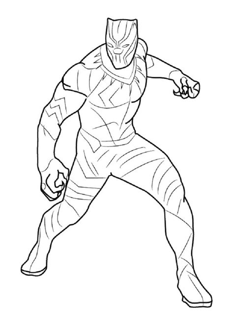 Marvel Black Panther Coloring Pages Superhero Coloring Pages