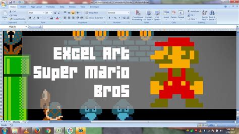Super Mario Excel Art 02 Youtube