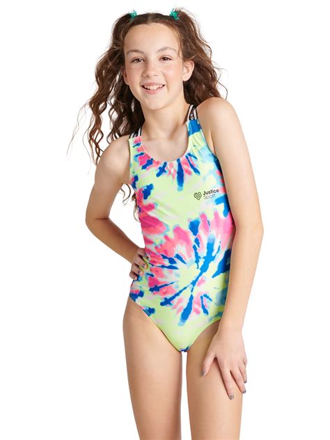Justice Girls 1 Piece Multi Straps Swimsuit Sizes 5 18 Walmart Com