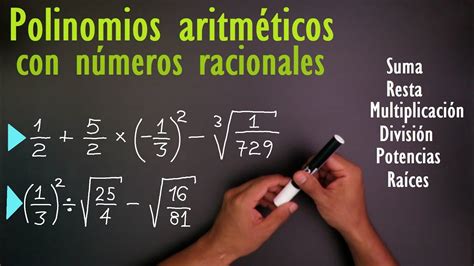 Cómo resolver Polinomios aritméticos con números racionales YouTube
