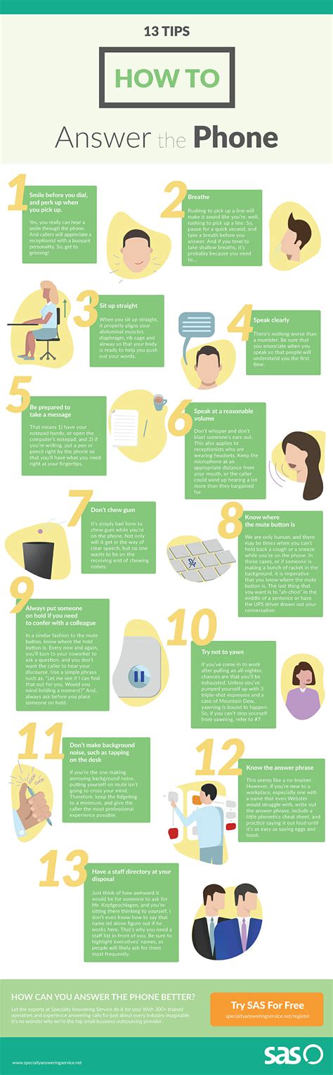 Infographic 13 Tips For Answering Your Phone Professionally Sas