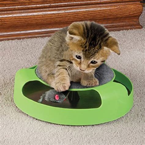 Cat Kitten Pets Catch Mouse Plush Moving Scratching Claw Care Mat Play