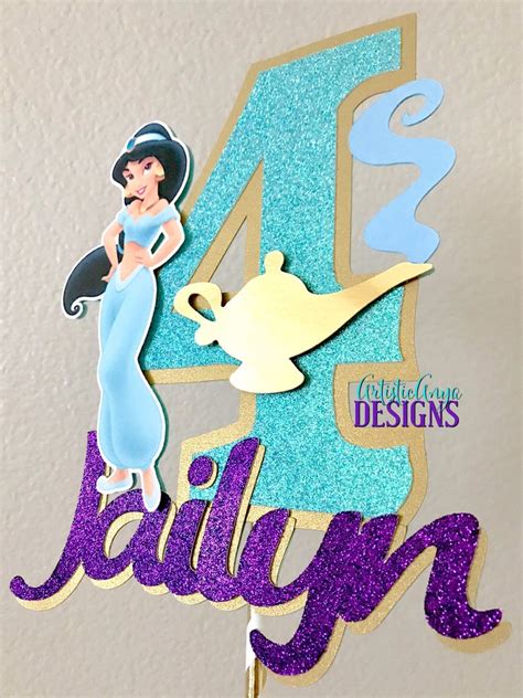 Princess Jasmine Cake Topper Printable