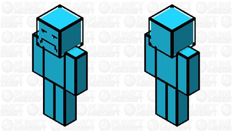 Outline Blue Man Minecraft Skin