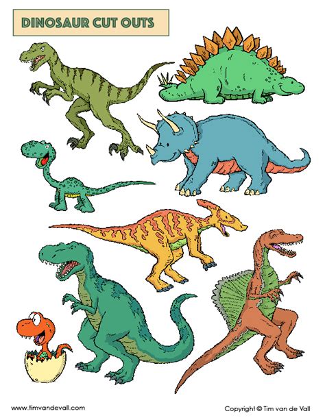 Dinosaur Cut Outs Tims Printables