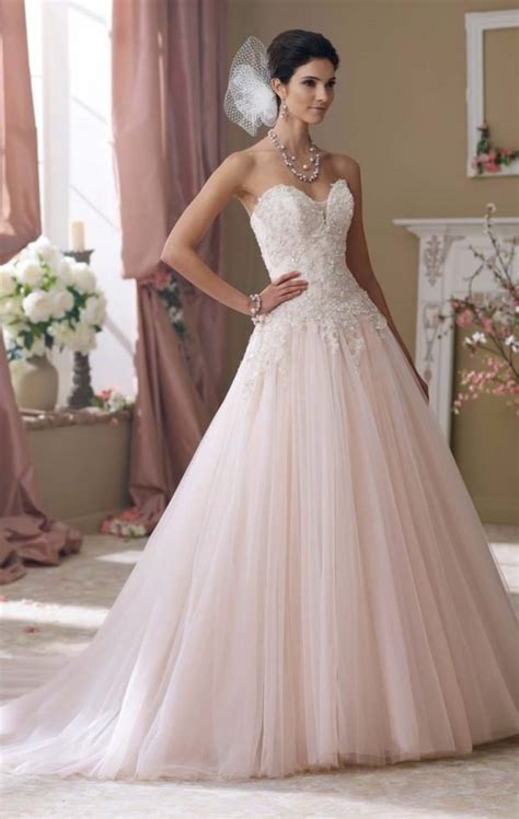 Pastel Pink Wedding Dress