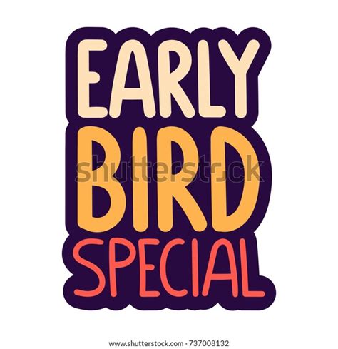 Early Bird Special Vector Hand Drawn Stock Vector Royalty Free