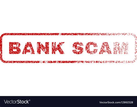 Bank Scam Rubber Stamp Royalty Free Vector Image