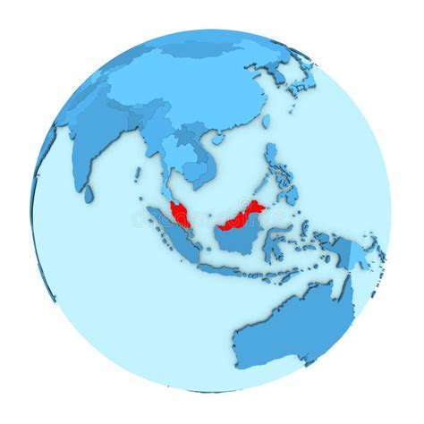 Malaysia On Globe Isolated Stock Illustration Illustration Of Globe