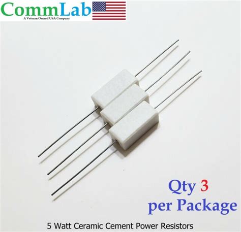 180 Ohm 5 Watt 5w Ceramic Cement Power Resistor 3 Pieces Ebay