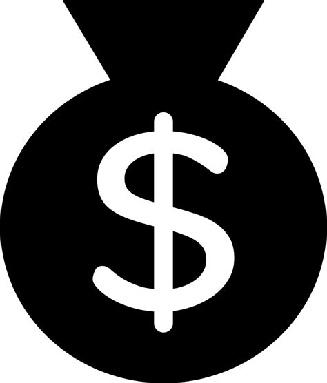 Currencydollarsymbolblack And Whiteclip Art 140657 Free Icon Library