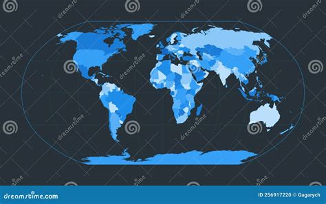 World Map Robinson Projection Stock Vector Illustration Of Latitude